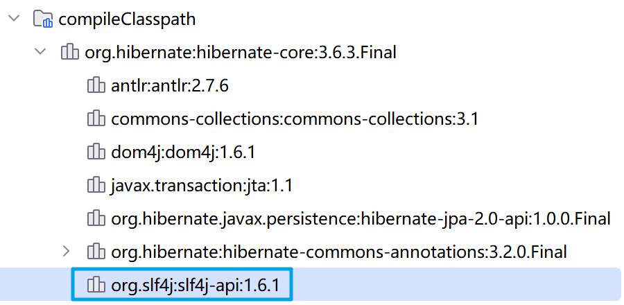 hibernate-core中的slf4j